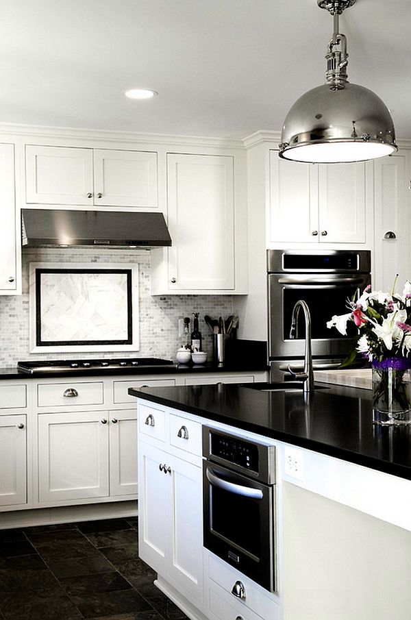 black and white kitchens with a splash of colour view in gallery glossy contemporary kitchen in black and white RCNRAEX