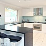black and white kitchens with a splash of colour WIZNZGS