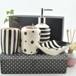 black and white striped bathroom accessories aliexpress.com : buy bathroom 4 pieces /set black and white stripe AHBWTPR