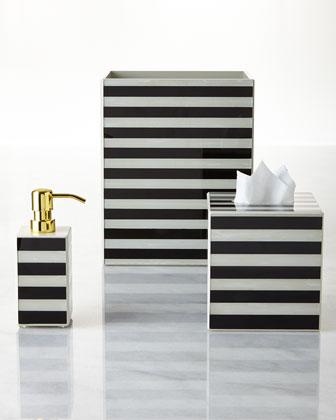 black and white striped bathroom accessories waylande gregory black and white striped vanity accessories WWUHNMM