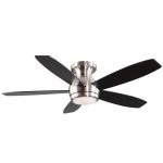 ceiling fans with led lights and remote control brushed nickel indoor led ceiling fan with remote control SHPWZWX