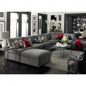 charcoal gray sectional sofa with chaise lounge umwdining OZIMXNN