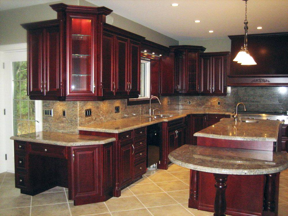 cherry kitchen cabinets with granite countertops cherry kitchen cabinet  pictures WTDNJBP