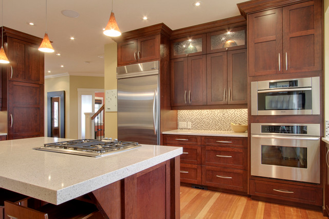 Cherry Kitchen Cabinets with Granite Countertops