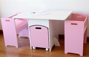 childrens table and chairs with storage childrens kids toddler pink table and chairs set w toy box SBRAGYM