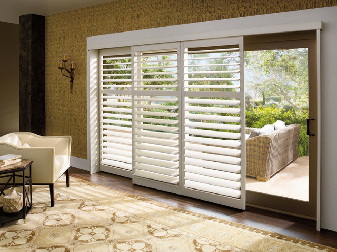 contemporary window treatments for sliding glass doors plantation shutters for sliding glass patio doors SEVXJOJ