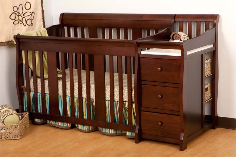 convertible baby cribs with changing table ba bed with changing table attached cherry recomy tables convertible KWNUDWJ