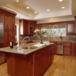 coolest kitchen color schemes with cherry cabinets in nice home VQKIADG