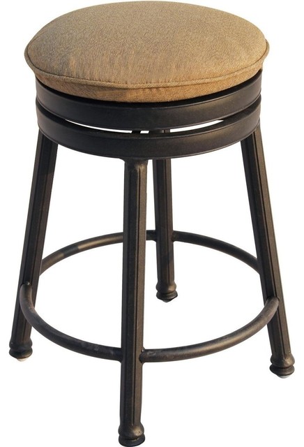 counter height backless swivel bar stools darlee outdoor living backless cast-aluminum swivel counter-height stool XUFUNFI