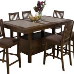 Counter Height Dining Table with Butterfly Leaf jofran 976 caleb brown tile top counter height table with FUQNDYL