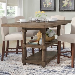counter height dining table with storage fortunat counter height extendable dining table RDQZBIU