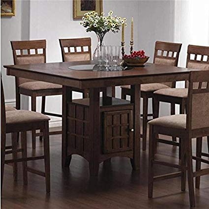 counter height dining table with storage mix u0026 match counter-height dining table with storage pedestal base NLJNYMN