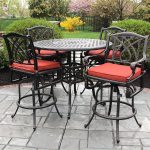 counter height outdoor table and chairs decoration: lovable bar height outdoor dining table high dining outdoor BYJIKSX