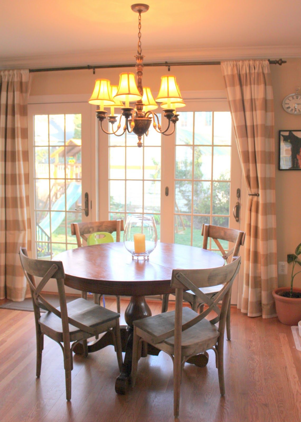 curtains for sliding glass doors in kitchen sliding glass door curtain ideas...love the country chairs and the HXVSPDY