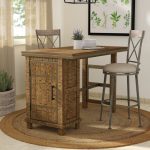 desjardins rectangular counter height dining table with storage QHWBAUP