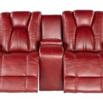 detail leather reclining loveseat with console i1376186 red power reclining PZMIHLH