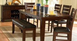dining room table with bench and chairs a stunning dark oak finish, birch veneer dining set with FGOVUKC