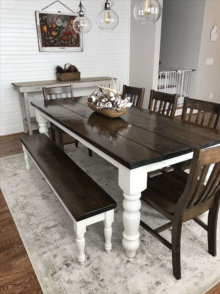 dining room table with bench and chairs baluster turned leg table | decor ideas | pinterest | VPBTFQD