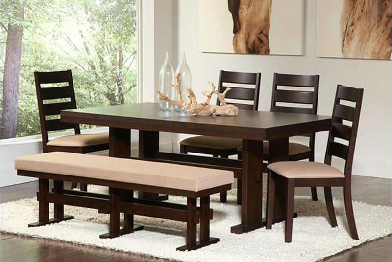 dining room table with bench and chairs impressive modern dining room table with bench with dining room YGOATJE