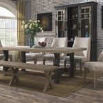 dining room table with upholstered chairs barcelona dining collection with bench and upholstered chairs XSTRGBA