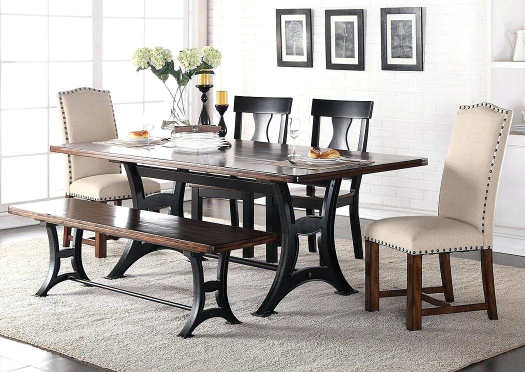 dining room table with upholstered chairs dining set with upholstered chairs rectangular dining table w 2 JHCGTSV