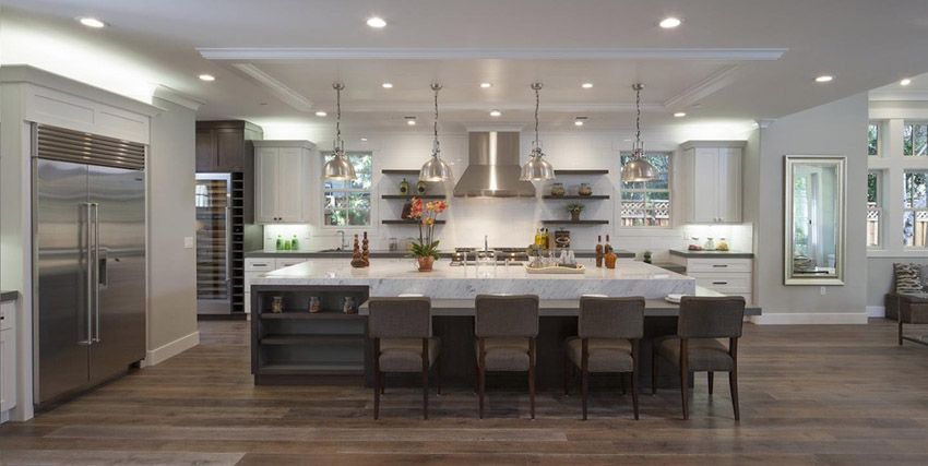 Graceful Extra Large Kitchen Island with Seating