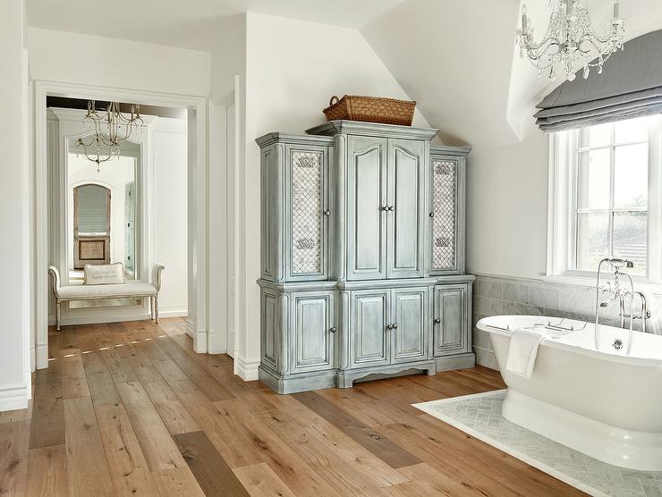free standing linen cabinets for bathroom gray distressed bathroom linen cabinet with lattice doors GFABFQJ