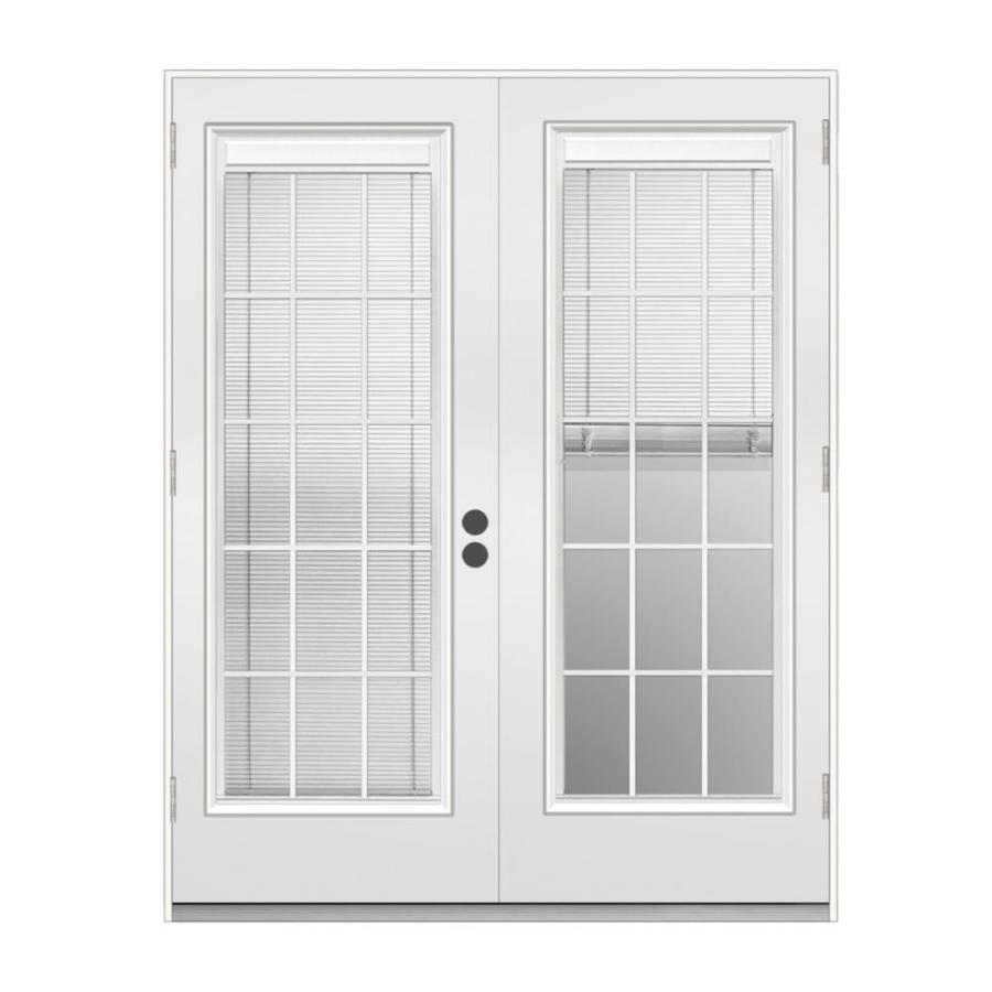 french doors with blinds between the glass jeld-wen 71.5-in x 79.5-in blinds between the glass right- BTCEMKI