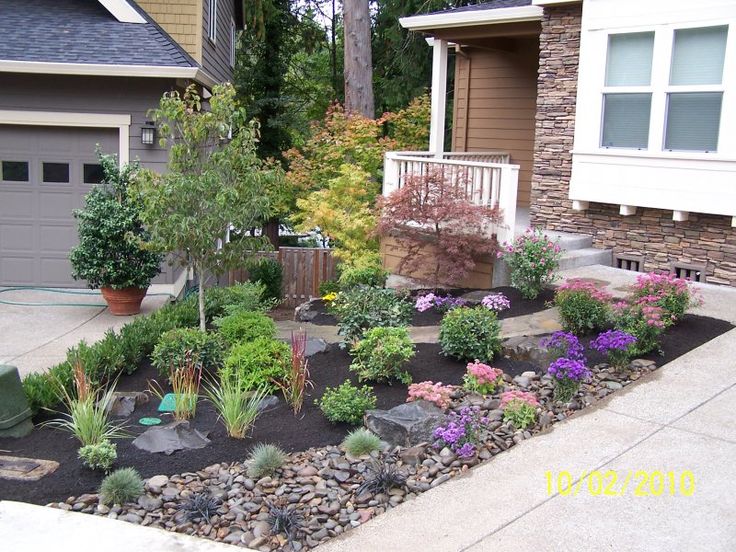 front yard landscaping ideas with rocks dark grey rock landscaping ideas for front yard on black WAMVSUH