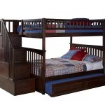 full over full bunk beds with trundle and stairs amazon.com: atlantic furniture columbia staircase bunk bed with trundle bed, GCQEERK