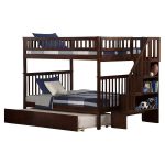 full over full bunk beds with trundle and stairs viv + rae shyann full over full bunk bed with LIDRBXT