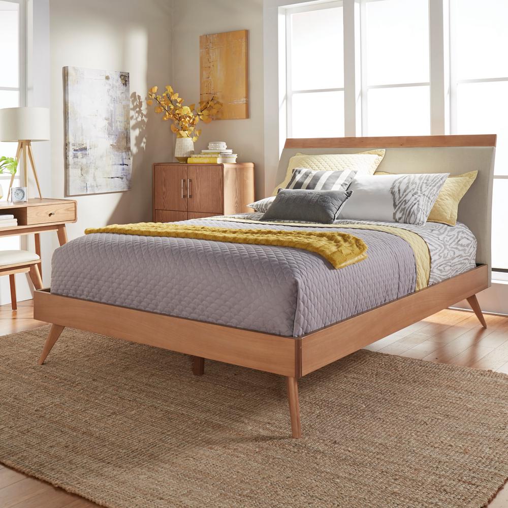 full size platform bed frame with headboard homesullivan holbrook natural full platform bed YDISQHL