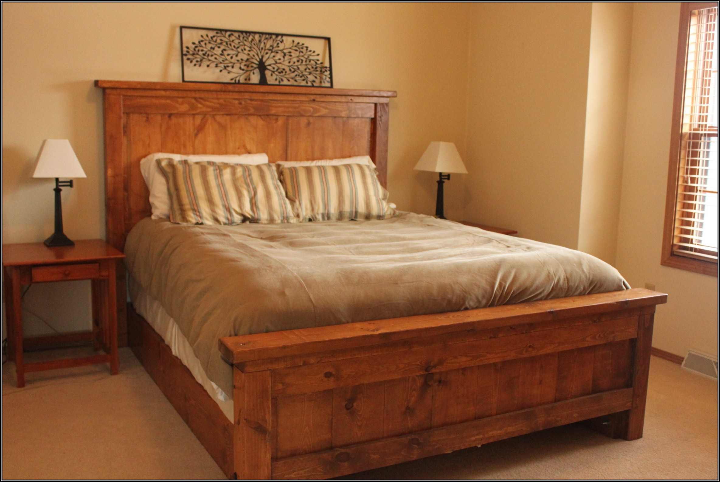 full size wooden bed frame with headboard modern rustic bed frame idea with high headboard rustic bedside BJCAWIM