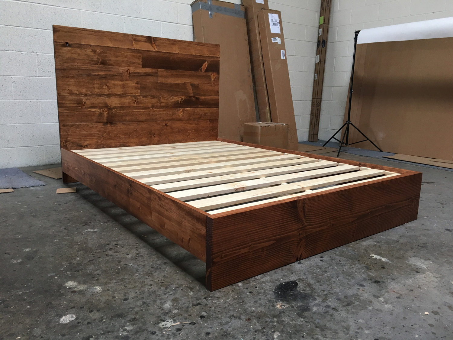 full size wooden bed frame with headboard wood full size headboard WJAGKTB