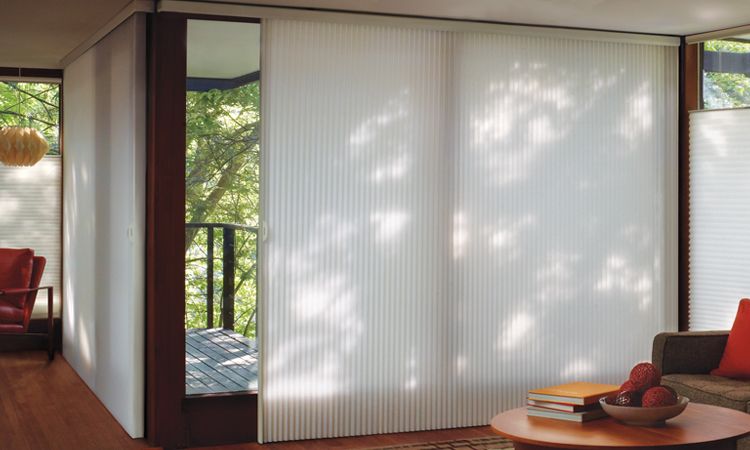 horizontal blinds for sliding glass doors glass door window treatments - duette ... RCAFKER