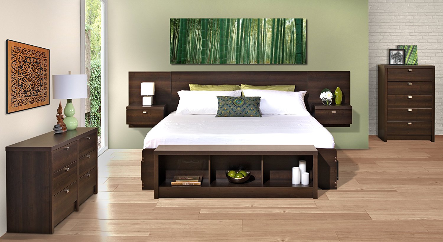 king headboard with built in nightstands king with nightstands built in size floating prepac series designer EAEIFEA