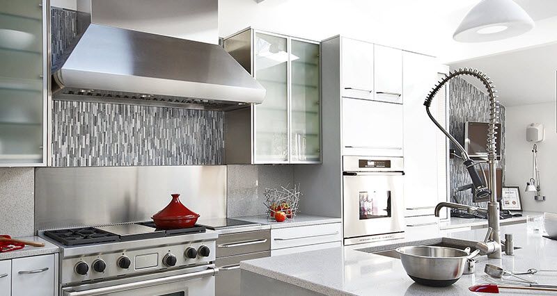 kitchen backsplash ideas with white cabinets stainless steel kitchen backsplash GJFUYLP