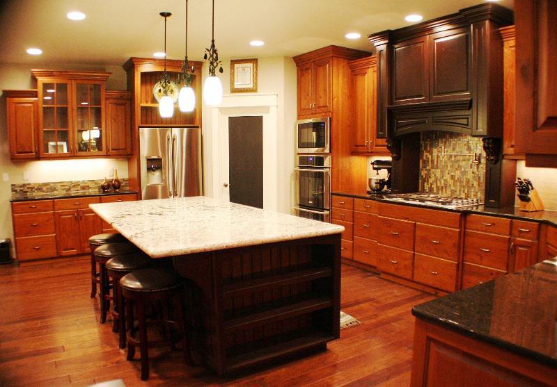 kitchen color schemes with cherry cabinets image of: kitchen color schemes cherry cabinets WFMYGDZ