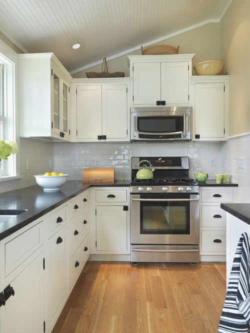 kitchen with white cabinets and black countertops white cabinet dark countertop houzz RYSQMBP