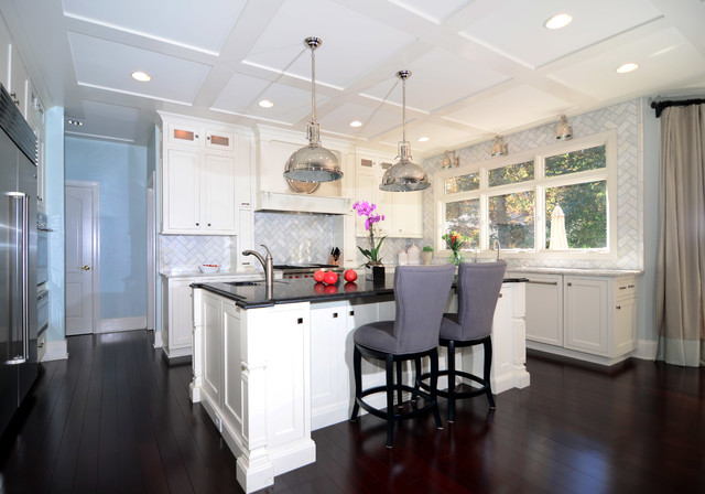 kitchens with white cabinets and dark floors open plan soft white cabinets contrasting dark floors contemporary-kitchen GKIMMQC