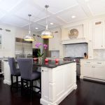 kitchens with white cabinets and dark floors open plan soft white cabinets contrasting dark floors contemporary-kitchen UJRWOOZ