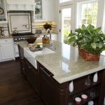 kitchens with white cabinets and dark floors this kitchen has plenty of windows for the natural light LKUBCSF