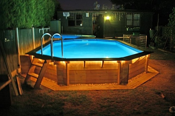 landscaping ideas around above ground pool above ground pool landscaping lights YUOFTGW