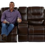 leather reclining loveseat with console baycliffe brown reclining console loveseat - loveseats (brown) JWQZLNT