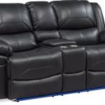 leather reclining loveseat with console living room furniture - monza dual power reclining loveseat with QANIQQF