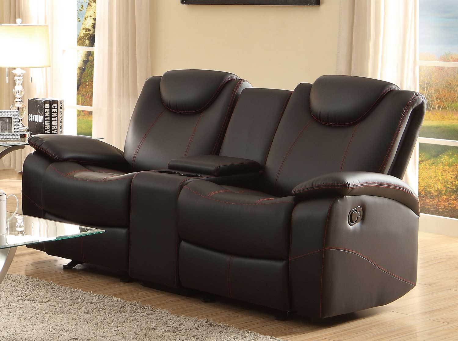 leather reclining loveseat with console new leather reclining loveseat with center console 57 about remodel JHZNNWD