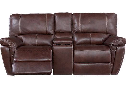 leather reclining loveseat with console shop for a browning bluff brown leather reclining console loveseat RSLRDNL