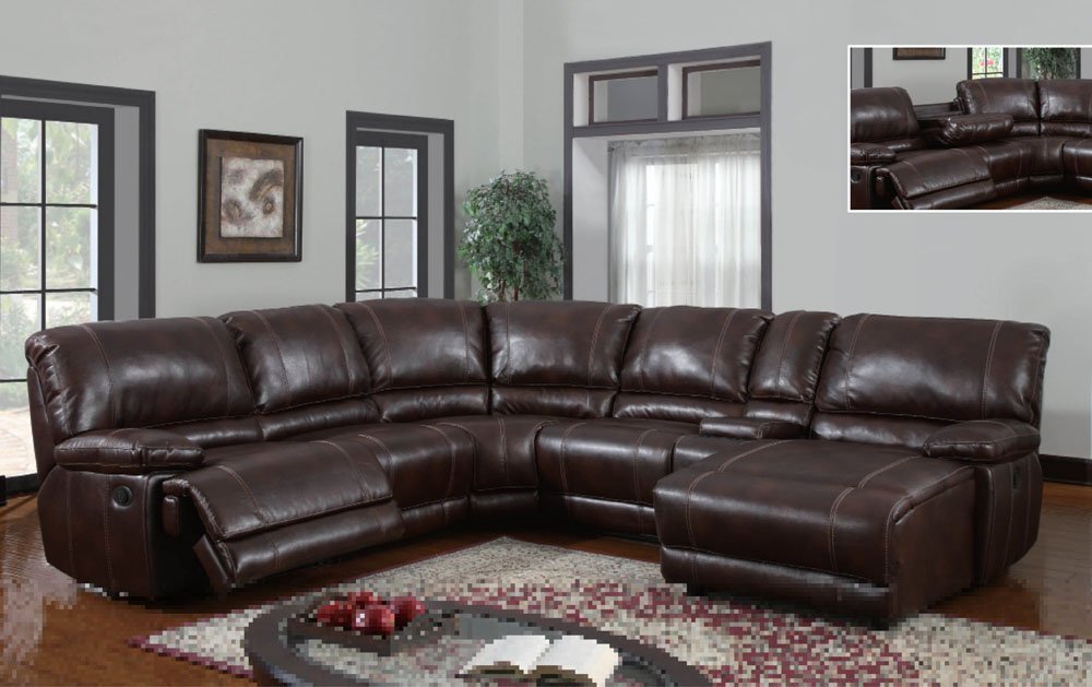 leather sectional sofa with chaise and recliner 3 piece bonded leather sectional reclining nail head accent sofa APUDJJG