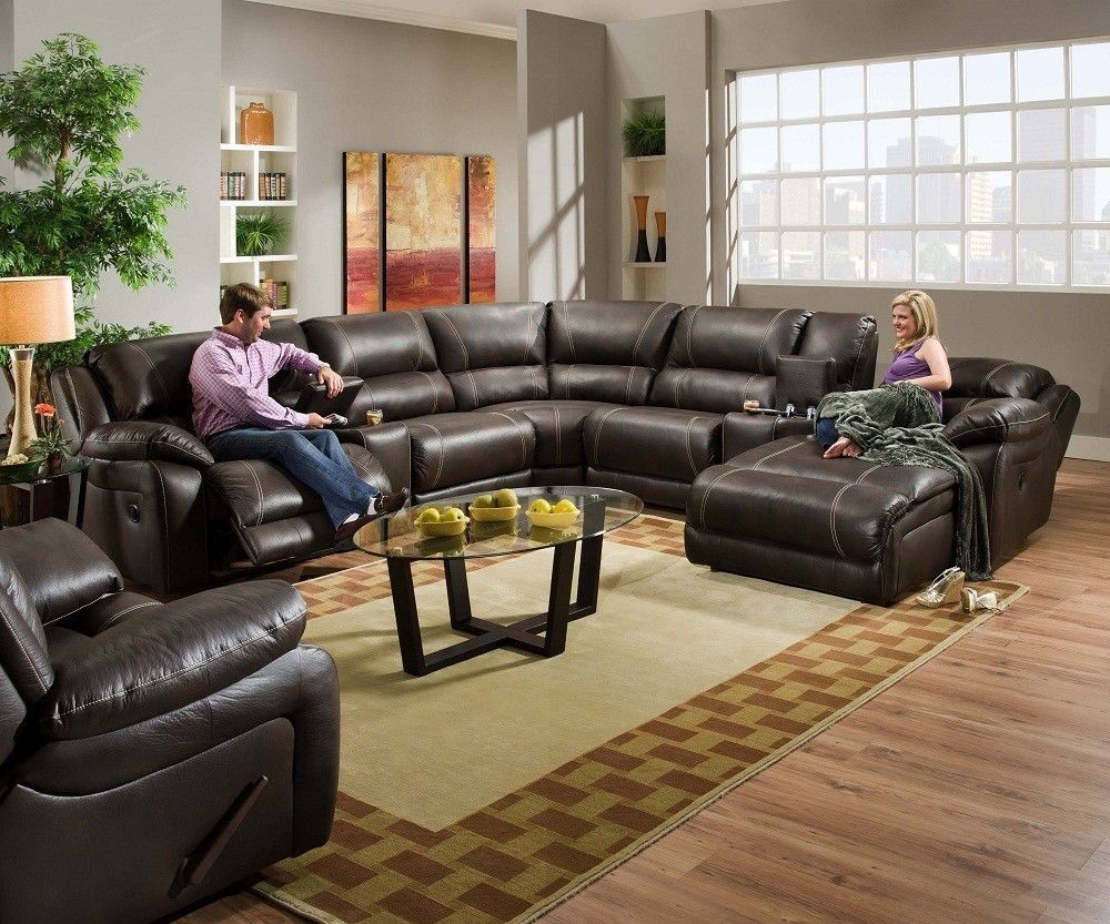 leather sectional sofa with chaise and recliner blackjack simmons brown leather sectional sofa chaise lounge theater OWWNMPF