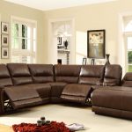 leather sectional sofa with chaise and recliner homelegance blythe sectional sofa set - brown - bonded leather HEILZNJ